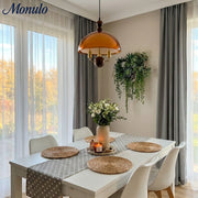 Sunset Afterglow Sunset Medieval Pendant Light with French Acrylic Shade for Dining Room and Foyer